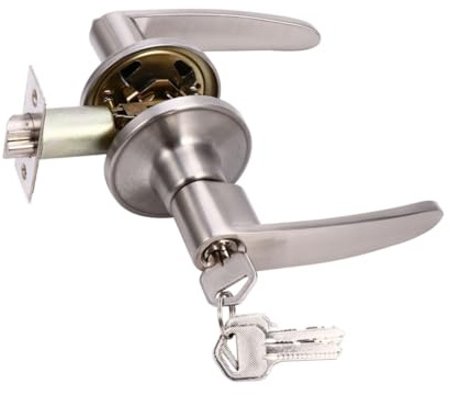 jojofuny Serrures De Porte Intérieure à Barre De Verrouillage En Alliage De Zinc Antirouille, Sécurité Silencieuse Poignée Ergonomique, Pour Chambre Et Salle De Bain, Lot Unique, Usage Quotidien