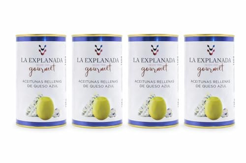 4 x 350g Manzanilla Olives with Blue Cheese