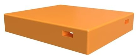 LYSON Hoher Außendeckel für Bienenstock Bienenbeute Optima Styropor Dadant Blatt Langstroth (ORANGE) mit Belüftung, Höhe 97mm
