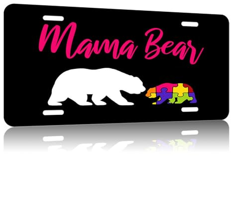 Mama Beau.Decorative Aluminum Metal Sign, Vintage Wall Decoration, License Plate Pattern Metal Sign, Festive Gift 6x12 inches (4 Holes)