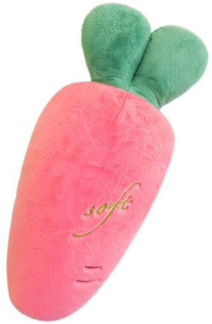 VICASKY Oreiller en Peluche Carotte 50 Cm Rose, Coussin Câlin Doux pour Garçon et Filles, Peluche Carotte Décoratif pour Chambre, Canapé et Lit, Coussin Réconfortant Oreiller Jeux