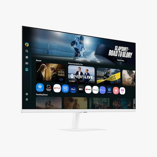 Samsung 32 Smart Monitor M7 (M70F) 4K UHD-skärm med Vision AI, Smart TV-appar, spelnav, USB-C, HDMI, vit