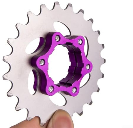 Ingranaggio a velocità singola per conversione mozzo bicicletta con anello di bloccaggio compatibile con sistemi HG Freehub, offre resistenza e affidabilità nei tragitti quotidiani (18T)