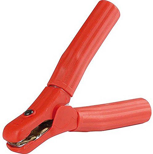 HERTH+BUSS ELPARTS 52289640 Batterieladezange mit Gusseinlage mit Masseband mit Schraubanschluss Rot