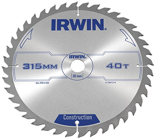 IRWIN IRW1897214 315 x 30mm 40-Teeth Circular Saw Blade with ATB Tooth Grind