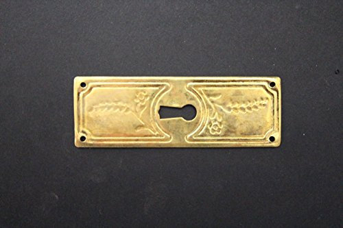 Türbeschlag für Schrank-, Kommodentür, gepresstes Blech, Jugendstil Antiquitäten, 98 x 34 mm