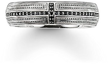 THOMAS SABO Bandring Kreuz Pavé 925 Sterlingsilber