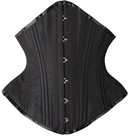 SHAPERX Women Waist Training Corsets Double Steel Boned Heavy Duty Long Torso Body Shaper, SZ1793-Black-3XL