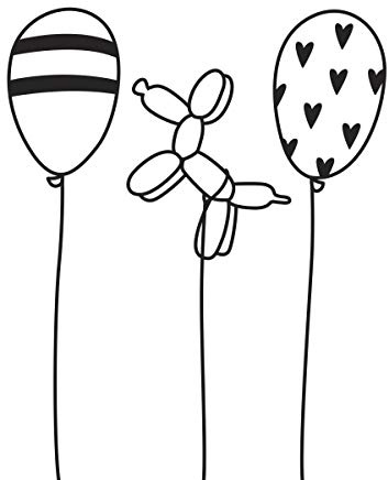Darice Luftballons A6 Prägeschablone (10,8 x 14,6 cm), 14.61 X 10,79 X 0,1 cm