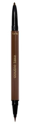 tarte double take eyeliner – 2-in-1 Liquid & Gel Eyeliner for Bold All-Day Wear, Waterproof, Easy to Apply, Vegan, Cruelty-Free, full size, brown