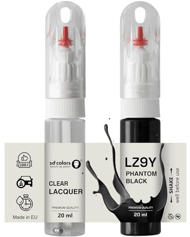 SD COLORS Lackstift 20 ML Phantom Schwarz LZ9Y (Farbe + Lack)