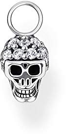 THOMAS SABO Einzel Ohrring Anhänger Totenkopf 925 Sterlingsilber, Geschwärzt