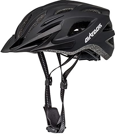 Airtracks Fahrradhelm für Herren Damen Savage KJ-201 Radhelm Allround Radhelm MTB Helm Erwachsene verstellbar S M L XL - Schwarz-Matt, L/XL 58-63cm