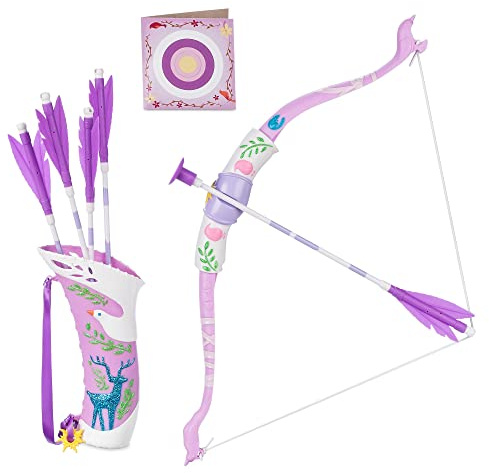 Disney Store Juego de Arco y Flechas de Rapunzel, Enredados, Este Juego de Actividades de Rapunzel Incluye Arco, aljaba y Cinco Flechas de ventosas