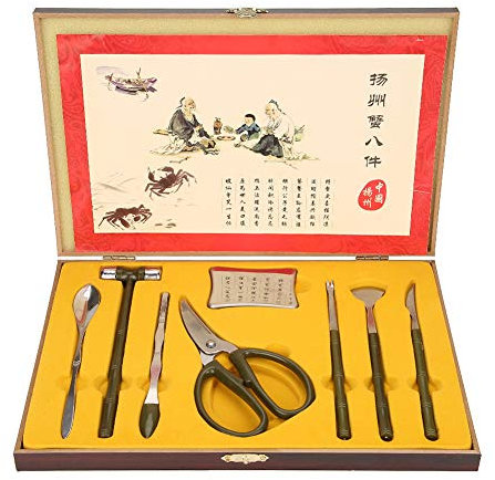 Lot de 8 Outils pour Fruits de mer, Outils de craquelin de Crabe de Homard en Acier Inoxydable Ensemble d'outils de Griffe de Fruits de mer Cadeau, pour Homard Crabe Fruits Mer