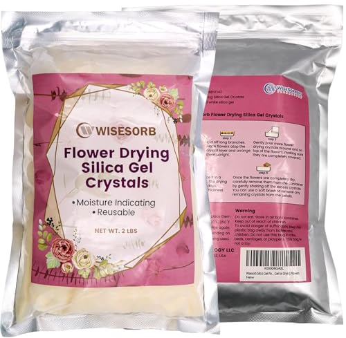 Wisesorb - Gel de sílice para flores secas 900g - cristales finos, reutilizables y con indicador de color - secado rápido y eficaz