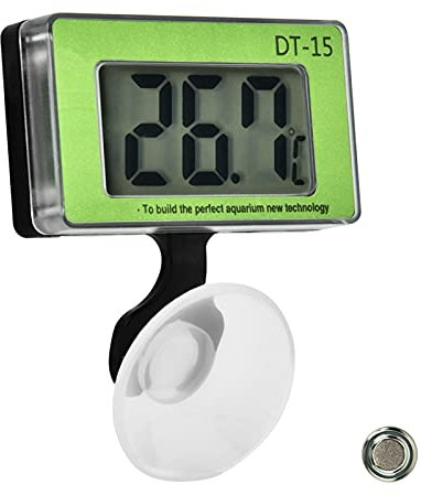 Aquarium Thermometer, Mini Thermometer with Suction Cup, Large Digital Display Aquarium Fish Tank Temperature Measuring Tool for Tropical, Marine Aquarium