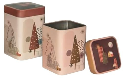 Cha Cult teemando® Dose Winter Trees, 100 g eckig, Stülpdeckel, 2-fach sortiert 10,9 x 7 x 7 cm
