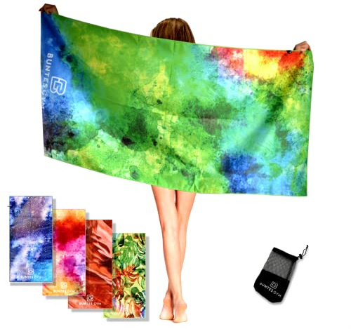 Buntes Gym ® Mikrofaser Handtuch 80x40 cm | versch. Farben und Größen | Kompakt, Leicht und Schnelltrocknend | inkl. Packsack | Reisehandtuch für Sport, Sauna, Camping und Yoga