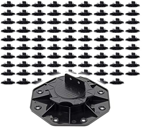 XPOtool Set 90x Stelzlager für Terrassen, 2700kg, 18-28mm, höhenverstellbare Stellfüße für Terrassendielen, Platten und Planken