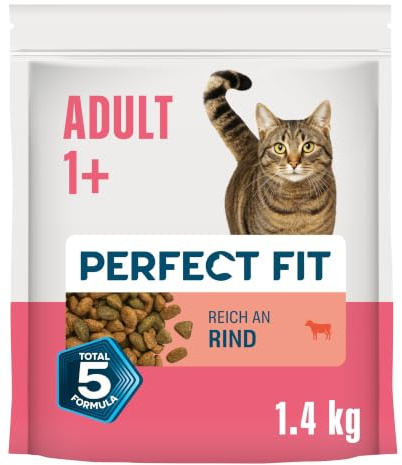 PERFECT FIT™ Katze Beutel Active 1+ mit Rind 5x1,4kg
