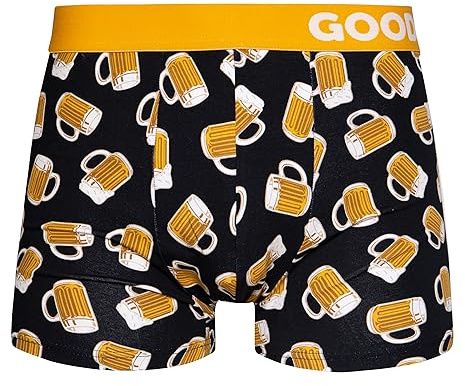 Dedoles Calzoncillos Hombre y Chico Ropa Interior Algodón Boxer Muchos diseños Divertidos Dinosaurios Hockey Patos, Color: Negro, diseño: Cerveza de Barril (bóxers Ajustados), tamaño: M