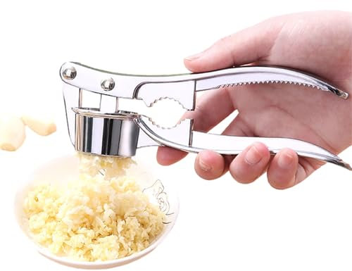 Kelburn Garlic Presser,Stainless Steel Manual Garlic Crusher | 5-in-1 Hand Press Corer Garlic Masher Kitchen Gadgets for Garlic, Ginger, Nuts and Walnuts