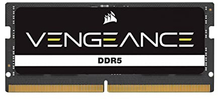 CORSAIR Vengeance SODIMM DDR5 RAM 16GB (1x16GB) Bis zu 5600MHz CL48-48-48-90 1.10V Intel XMP 3.0 Laptop-Speicher – Schwarz (CMSX16GX5M1A5600C48)