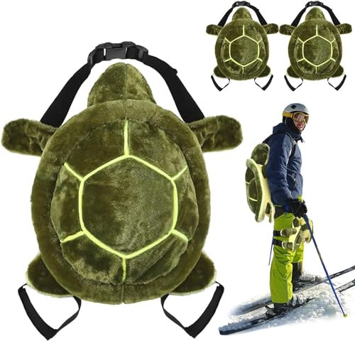 Schildkröten-Polster für Snowboarden, Ski, Schutzausrüstung, Set, niedliche Schildkröte, 3D-Hüftprotektoren zum Skaten, Schildkrötenkissen, gepolstert, Knieschoner für Kinder und Erwachsene, Ski,