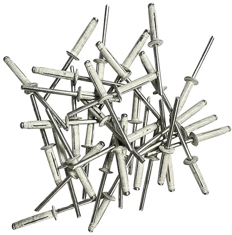 Générique - 80 RIVETS ETOILES TRILOBES BLANCS DE 4.8 x 24