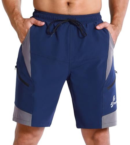 Sportneer Herren MTB Shorts MTB Herren gepolstert Fahrrad-Shorts für Herren, 3D gepolsterte Mountainbike-Radhose, Mountainbike, Fahrrad, Sport für Outdoor-Radfahren