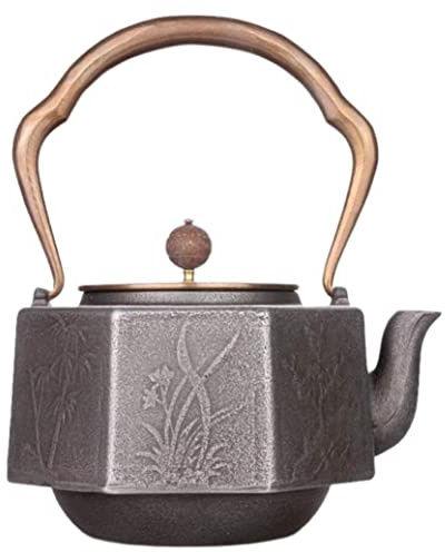 Tetera Marroqui Hervidor De Hierro Fundido De 1,2 L, Olla De Hierro Original Sin Recubrimiento Interior Y Exterior, Olla De Hierro De Estilo Chino Hecha A Mano Tetera Turca