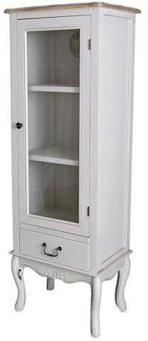 Stående vitrinskåp i lantlig stil vitrinskåp 46 x 136 cm hmb438 Palazzo exklusiv