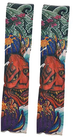 SEWOART 1paar Kühlende Uv-schutz Armlinge Für Männer Und Frauen Tattoo-muster Atmungsaktive Eis-seiden Ärmel Für Outdoor-sportarten Wie Radfahren Laufen Und Golf Effektiver