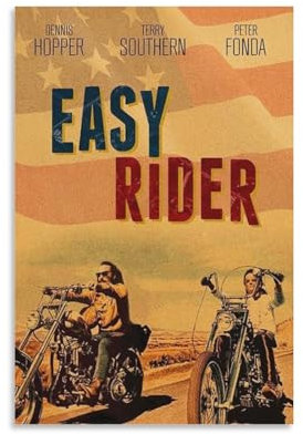 Easy Rider, klassische Kult-Filmposter, Filmposter (11) Gemälde auf Leinwand, Wandkunst, Poster, Rollbild, Wanddekoration, Heimposter, 40 x 60 cm