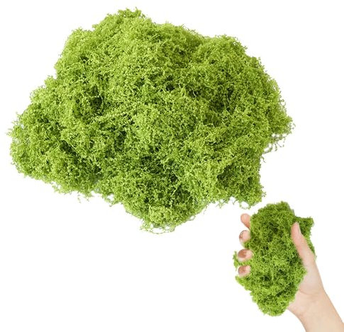 100g Künstliches Moos, Kunstmoos zum Dekorieren, Moos Zum Basteln Kunstmoos, Konserviert Bastelmoos, Bastelmoos Getrocknet Kunst, Künstliches Moosbild, für Wand Krippe Aquarium Krippe Modellbau