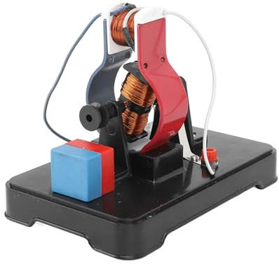 Modelo Kit de Motor Eléctrico+Generador, Modelo de Mini Generador Eléctrico para Enseñanza, Modelo de Demostración de Conversión de Energía Electromagnética, para El Aprendizaje en El Aula
