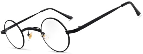 besbomig Gafas de Sol Pequeñas Ovaladas Hombre y Mujer | Marco de Metal Estilo Steampunk Hippie Redondas UV400 Protección