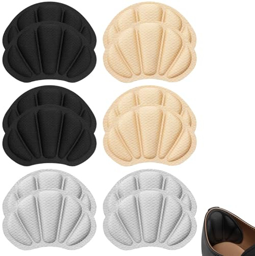 6 Paar Fersenpolster Griffe Schuhe Fersenschutz für Schuhe Rutschen und Blasen Unsichtbare Fersenkissen für High Heels, Damen und Herren, Sportschuhen und Alltagsschuhen