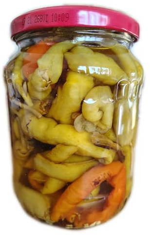 Ecetes pfefferoni paprika, Peperoni in Essig, MEDO 660g aus Ungarn, Sauerkonserven