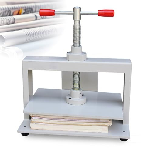 WEICNE Papierbrikettpresse, A4 Buchbinderpresse Maschine, Buchbinderpresse Maschine, Manuelle Papierpresse Maschine, Manual Bookbinding Press 34.6X 22 X 23cm Papierpresse Für Briketts