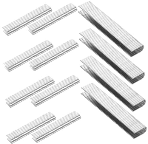 HONITANO 1000 piezas Grapas Neumáticas Carbono para Grapadora Eléctrica y Neumática Resistentes para Carpintería Tapicería y Trabajos Compatibles con Grapadoras Estándar