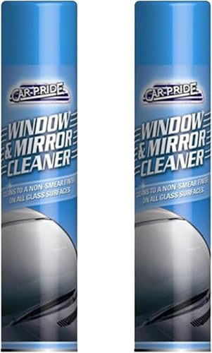 MIXEL All-Purpose Glass Cleaner Spray, Crystal-Clear Shine, Effortlessly Removes Dust, Dirt, Fingerprints, Smudges, Grease, Oil, Grime, Perfect for Home, Office, Car, Leaves No Residue, 300ml (2 Pcs)