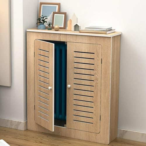 SXKLLYX Cache Radiateur à 2 Portes, Cache-Radiateur pour la Maison, Installation Facile, Radiator Cover Décorative pour Le Salon, Cacher Les Tuyaux Disgracieux(70 * 20 * 80cm/28 * 8 * 31in)