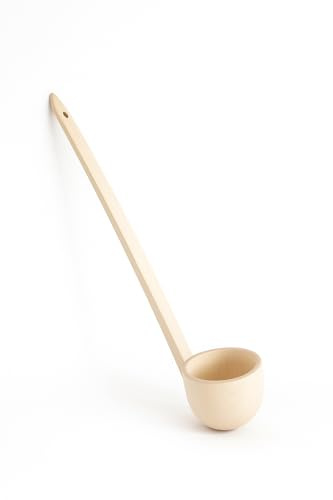 EraGreen XXL Holzkelle aus Ahornholz – 44 cm lang, 11 cm Kellenbreite – Suppenkelle & Saunakelle handgemacht – Moderne helle Schöpfkelle – Lebensmittelecht & nachhaltig