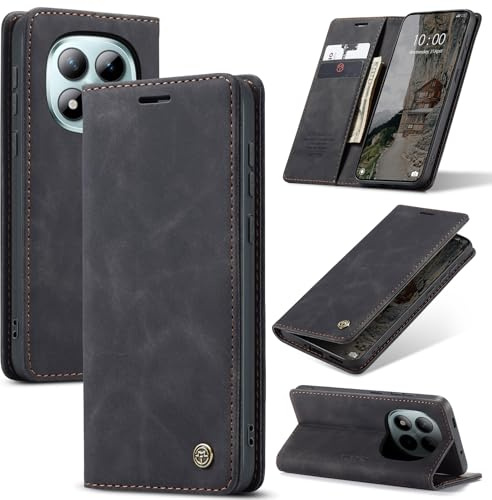 Phernykas Funda para Xiaomi Redmi Note 15 Pro Plus 5G Libro Case, Cierre Magnético Función Soporte Bloqueo RFID Proteccion Flip Wallet Carcasa Móvil para Xiaomi Redmi Note 15 Pro Plus 5G Funda, Negro