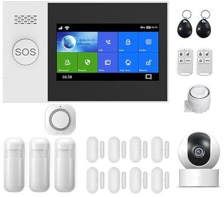 Di Allarme Antifurto WiFi Wireless For APP Domestica Con Telecomando Kit Fai Da Te Tuya Smart Life Sistema Di Allarme Completo(G)