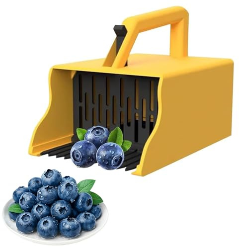 Blåbärsplockare, Bärplockare för Frukt, Bärplockningskratta med Metallkam och Ergonomiskt Handtag, Hushålls- och Gårdsredskap