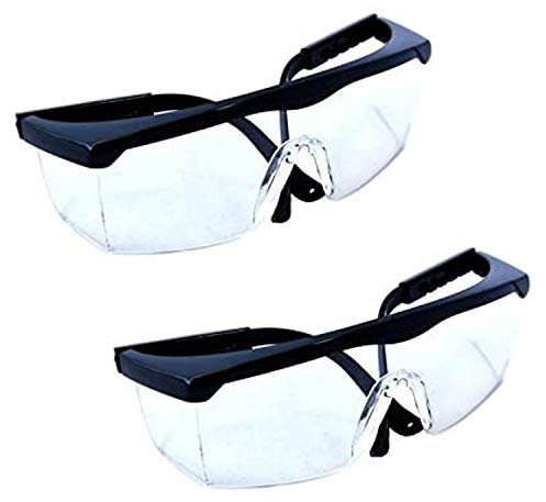 HQRP 2 pair UV Protection Glasses/Safety Goggles for Wood Metal cutting, Chipping, Grinding, Sanding, Polishing, Soldering, Machining