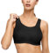 Deyllo Donna Reggiseno Sportivi Alto Impatto Supporto Totale Senza Ferretto Nero 5E